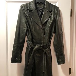 Andrew Mark green leather jacket L (Neiman Marcus)